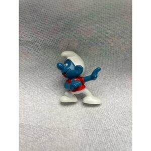 Schleich Smurf PVC Figure Peyo 1978 Skateboard